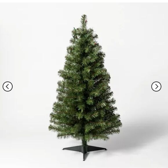 3' Pre-Lit color Mini Artificial Christmas Tree - Picture 3 of 3